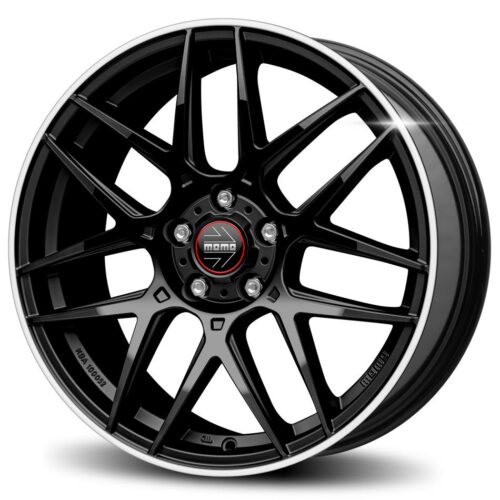 10903 Momo Competizione Glossy Black Polished Lip 7,5x17 5x112 ET45 CB72,3 60° 700 kg WCOW75745512E